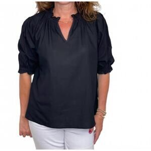 NEW CARYN LAWN erin top in black